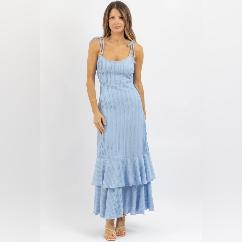 Elegant Blue Maxi Dress